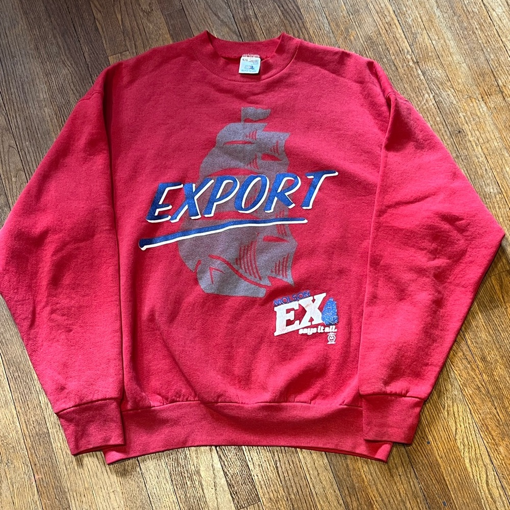 Vintage 90s Molson Extra Pirate Ship Crewneck Size XL